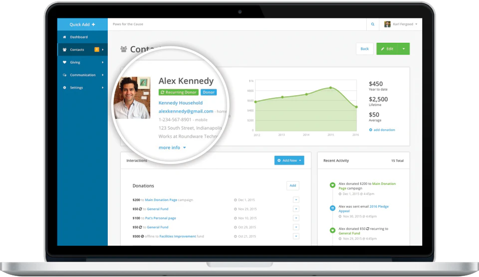 screenshot of Bonterra Network for Good